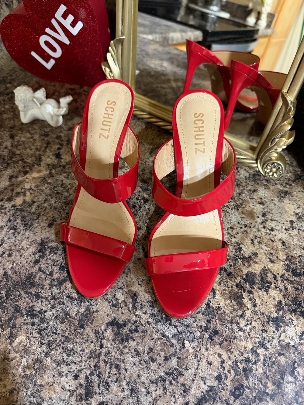 Schutz red leia stilettos